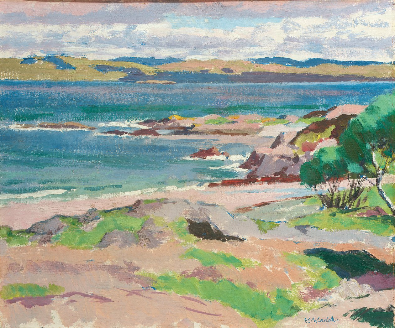 Ross of Mull from Traigh Mhor, Iona by Francis Campbell Boileau Cadell