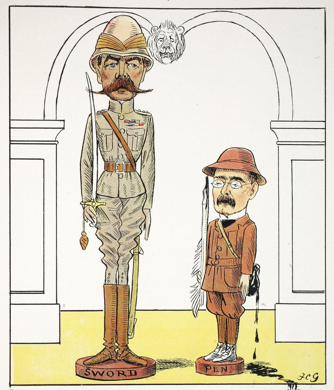 K, k, illustration from The Struwwelpeter Alphabet, verse by Harold Begbie by Francis Carruthers Gould