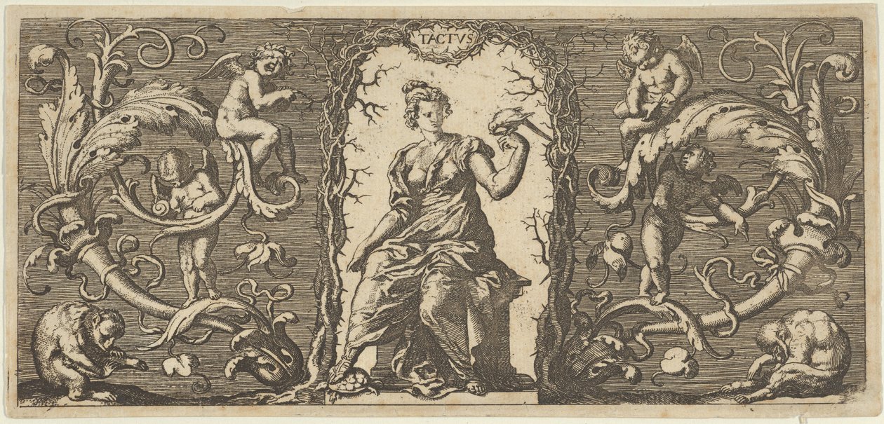 Touch Tactus, from Quinque Sensuum Five Senses by Francis Cleyn