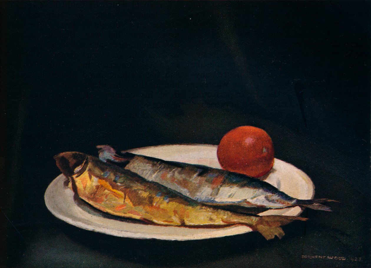 Herrings on a Plate by Francis Derwent Wood