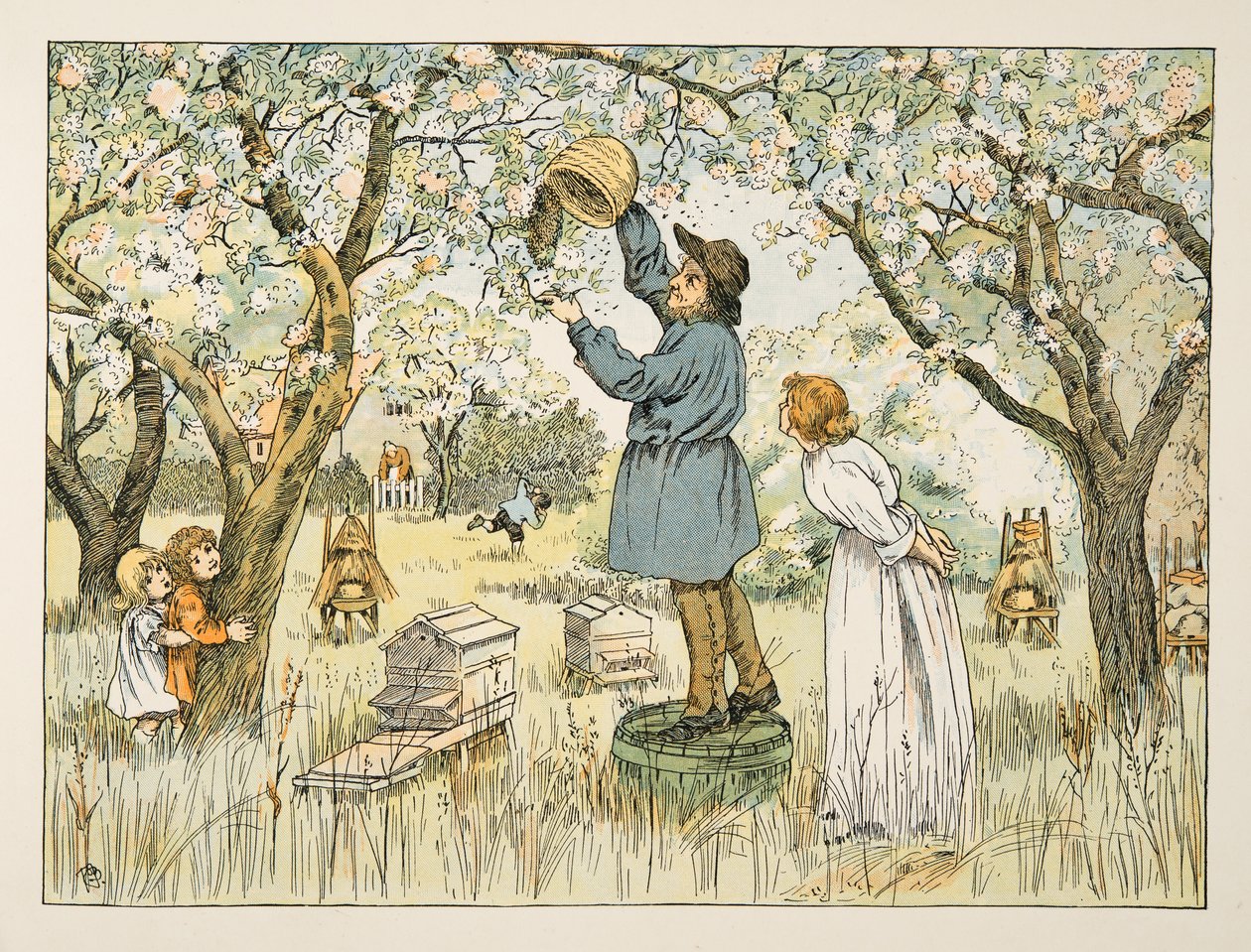 The Bee Farmer, from Four and Twenty Toilers, pub. 1900 by Francis Donkin Bedford