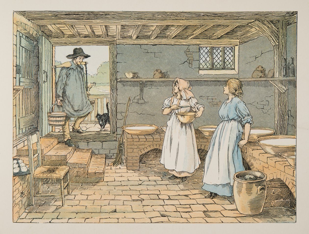 The Dairyman, from Four and Twenty Toilers, published 1900 by Francis Donkin Bedford