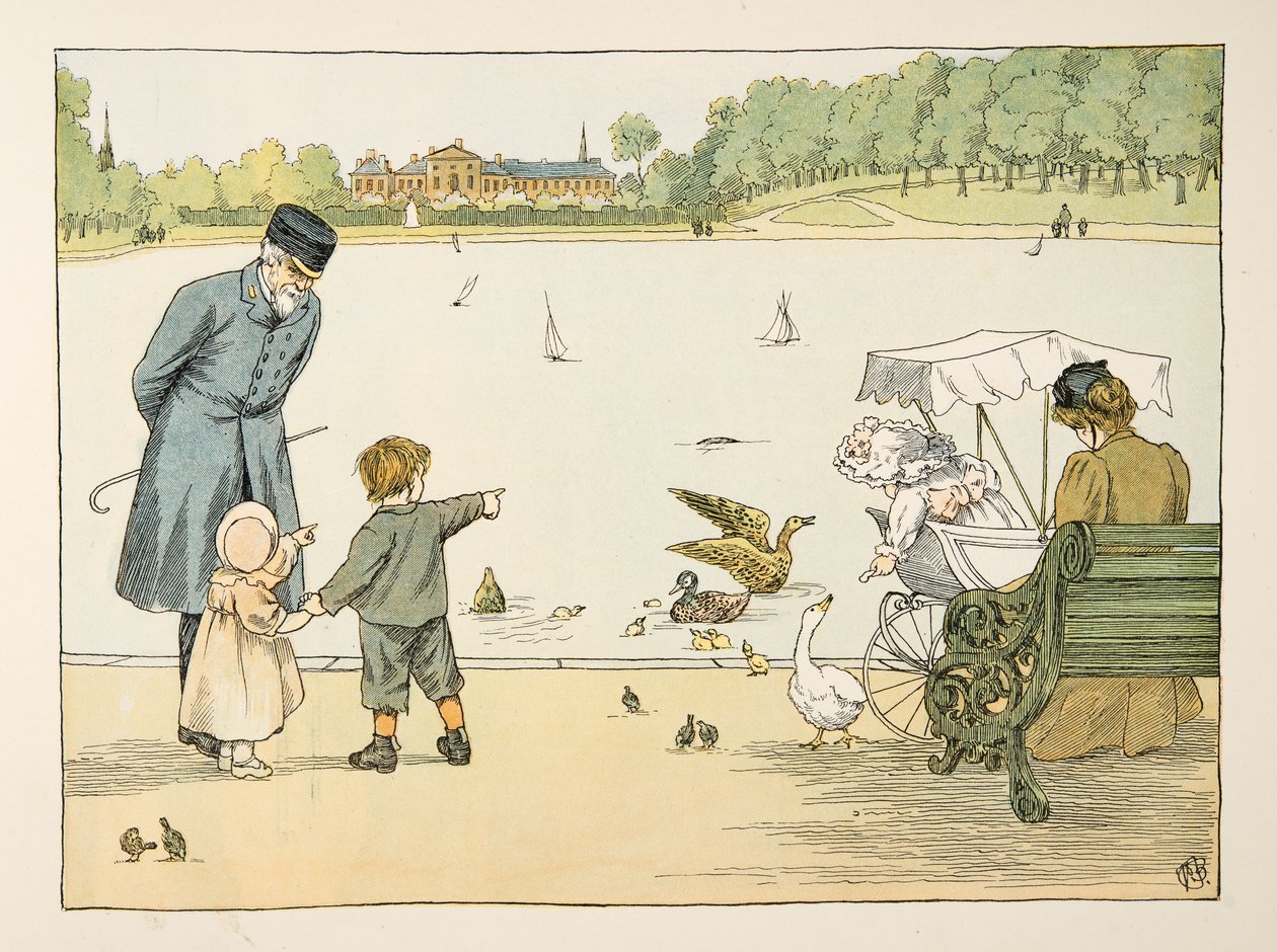 The Park Keeper, from Four and Twenty Toilers, pub. 1900 by Francis Donkin Bedford