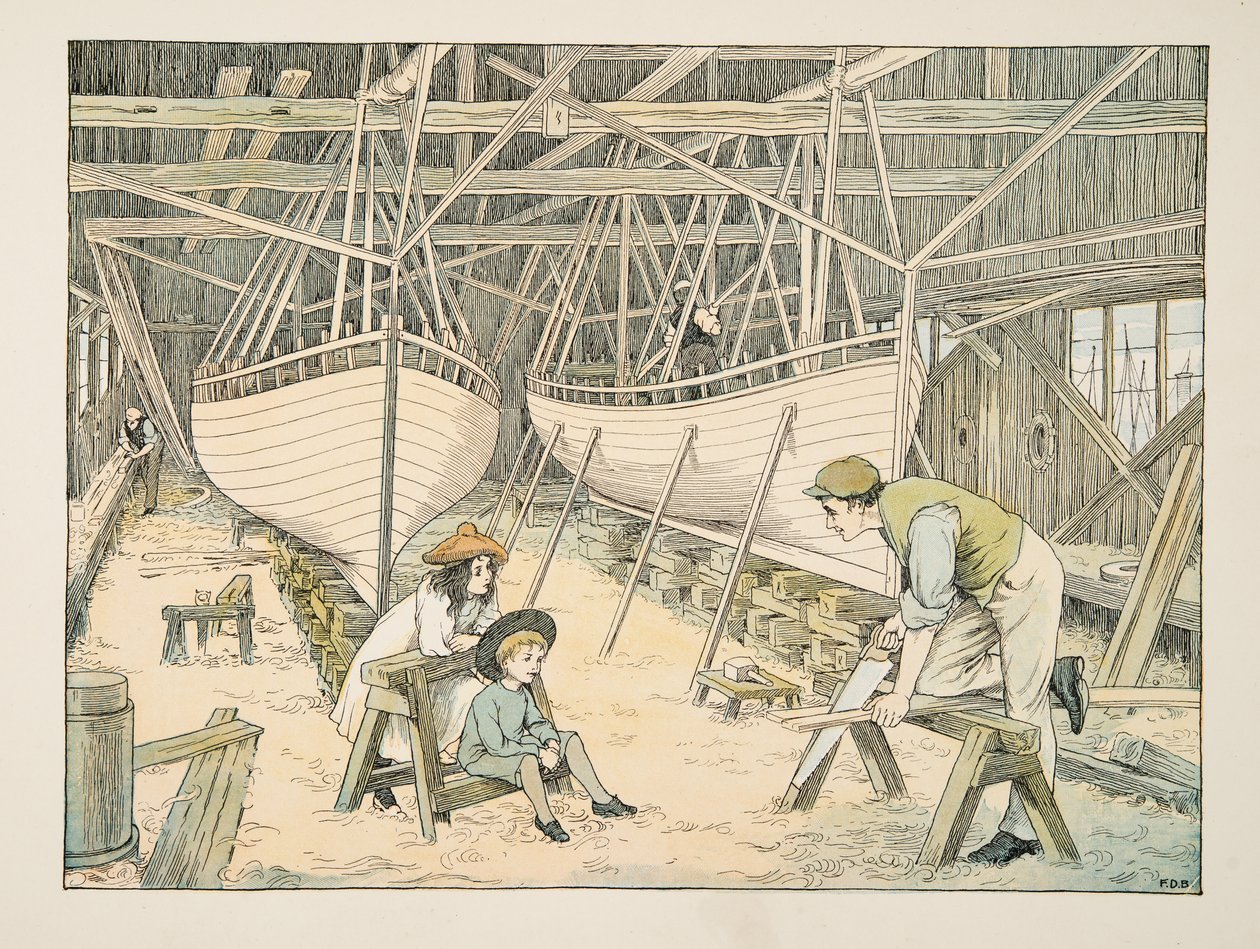The Shipbuilder, from Four and Twenty Toilers, pub. 1900 by Francis Donkin Bedford