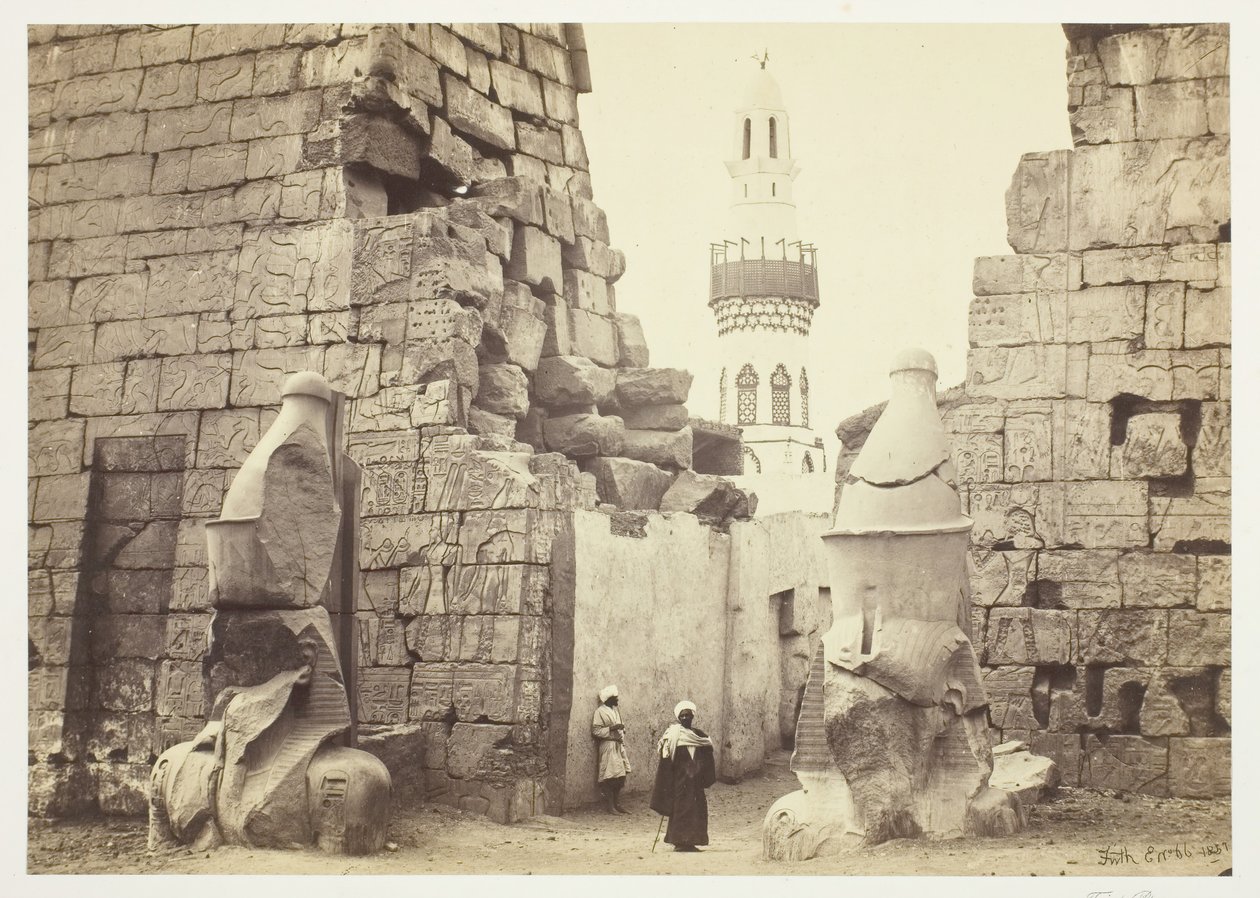 Entrance to the Great Temple, Luxor, 1857 by Francis Frith
