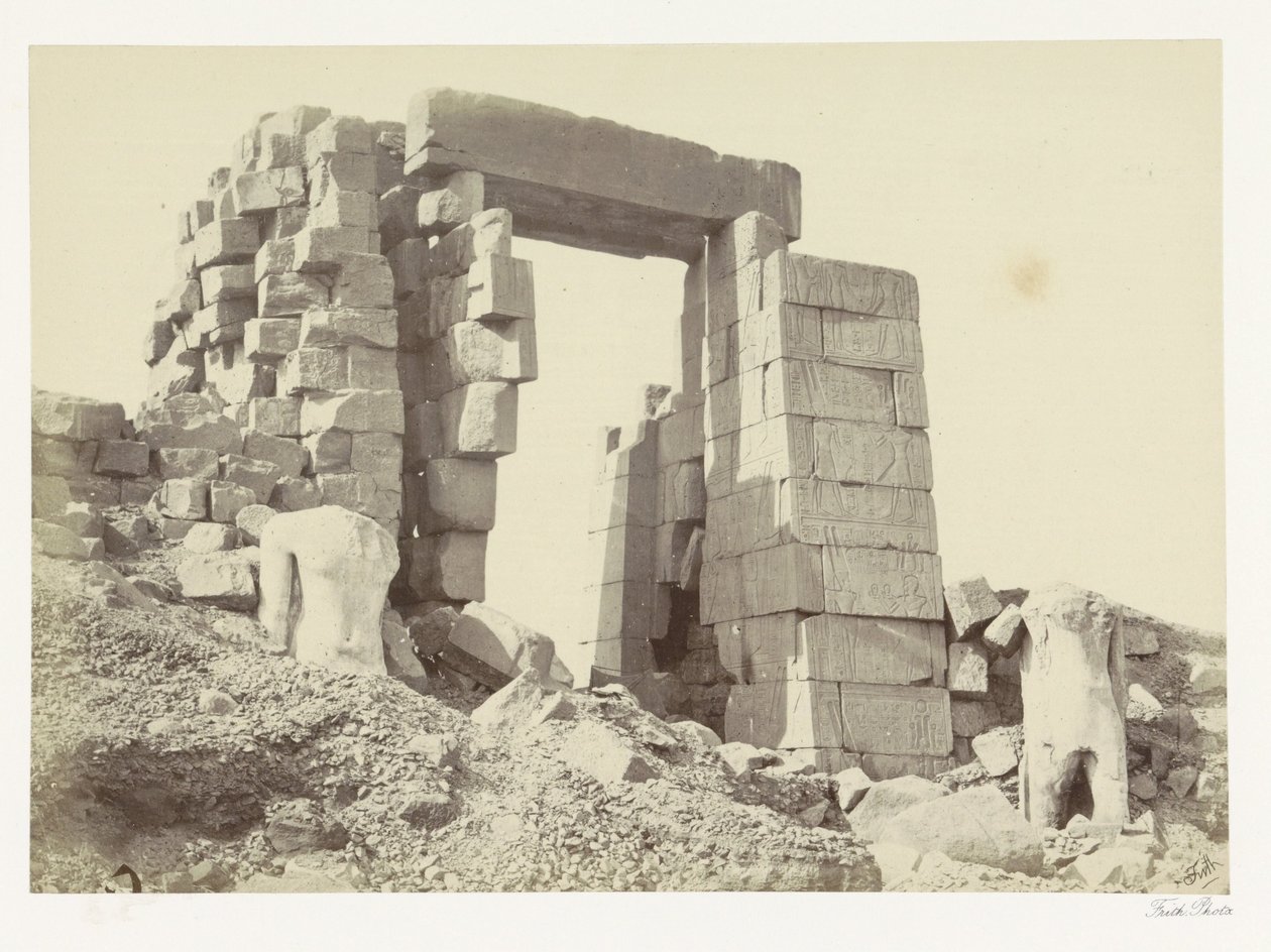 The Granite Pylon, Karnak by Francis Frith