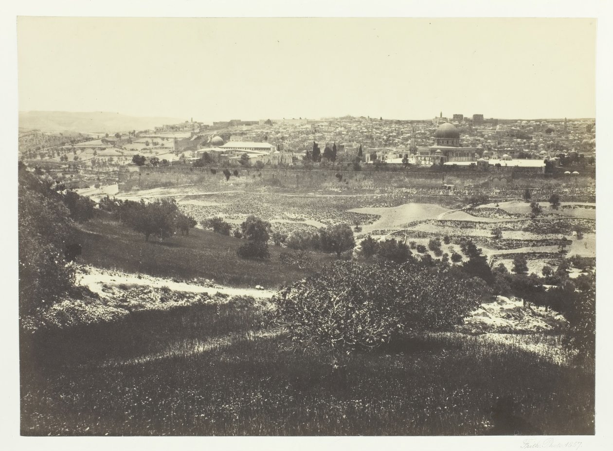 Jerusalem, from the Mount of Olives, No.1, 1857 by Francis Frith