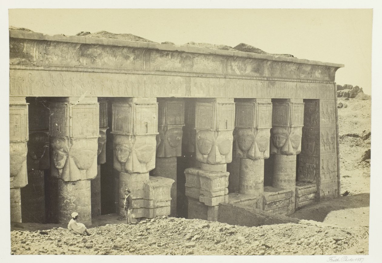 Portico of the Temple of Dendera by Francis Frith