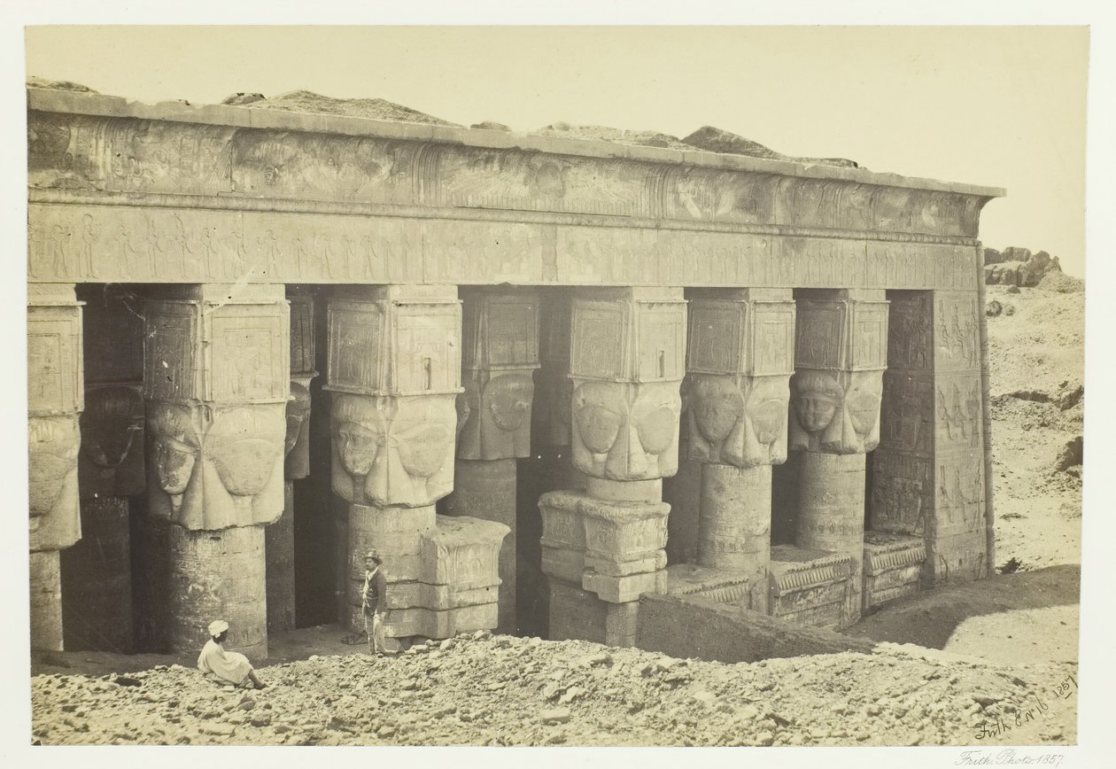Portico of the Temple of Dendera by Francis Frith