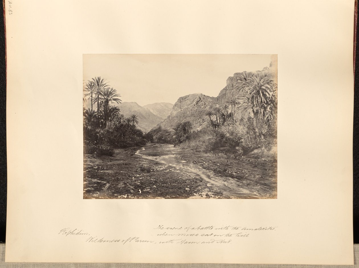 Rephidim, Wilderness of Paran. The scene of a battle with the ...