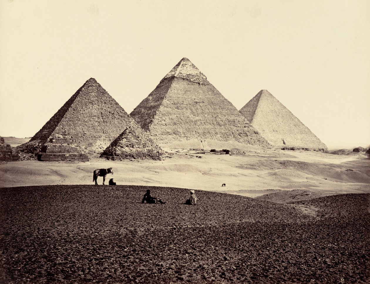 The Pyramids of El-Gizeh, from the South-West by Francis Frith