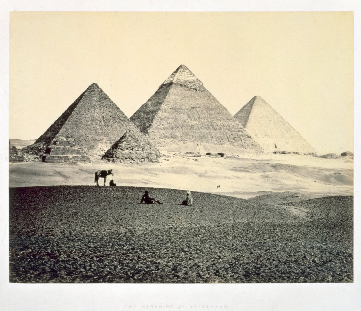 The Pyramids of El-Geezeh from the South West, Egypt, 1858 by Francis Frith