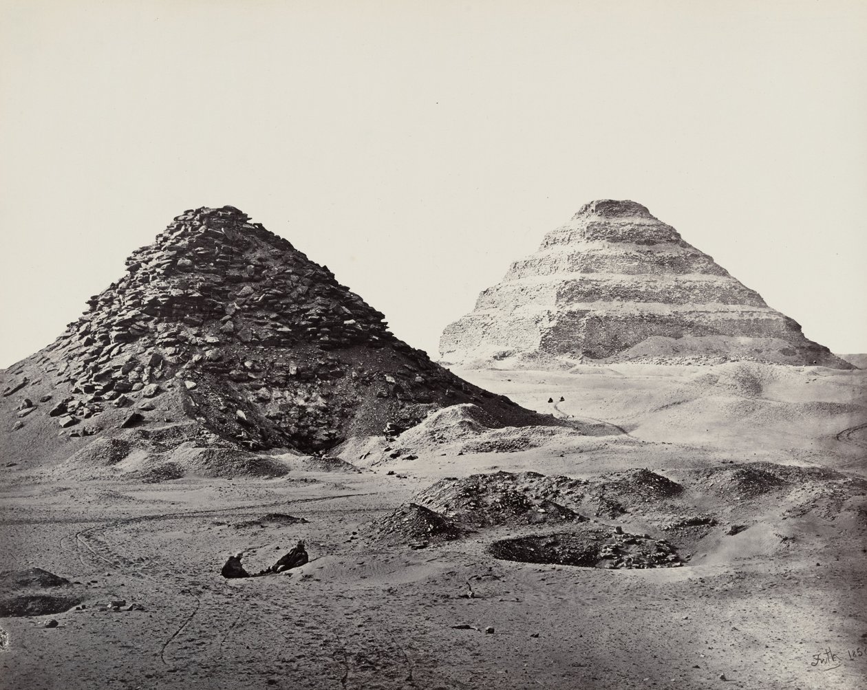 The Pyramids of Saqqara from the North-East by Francis Frith