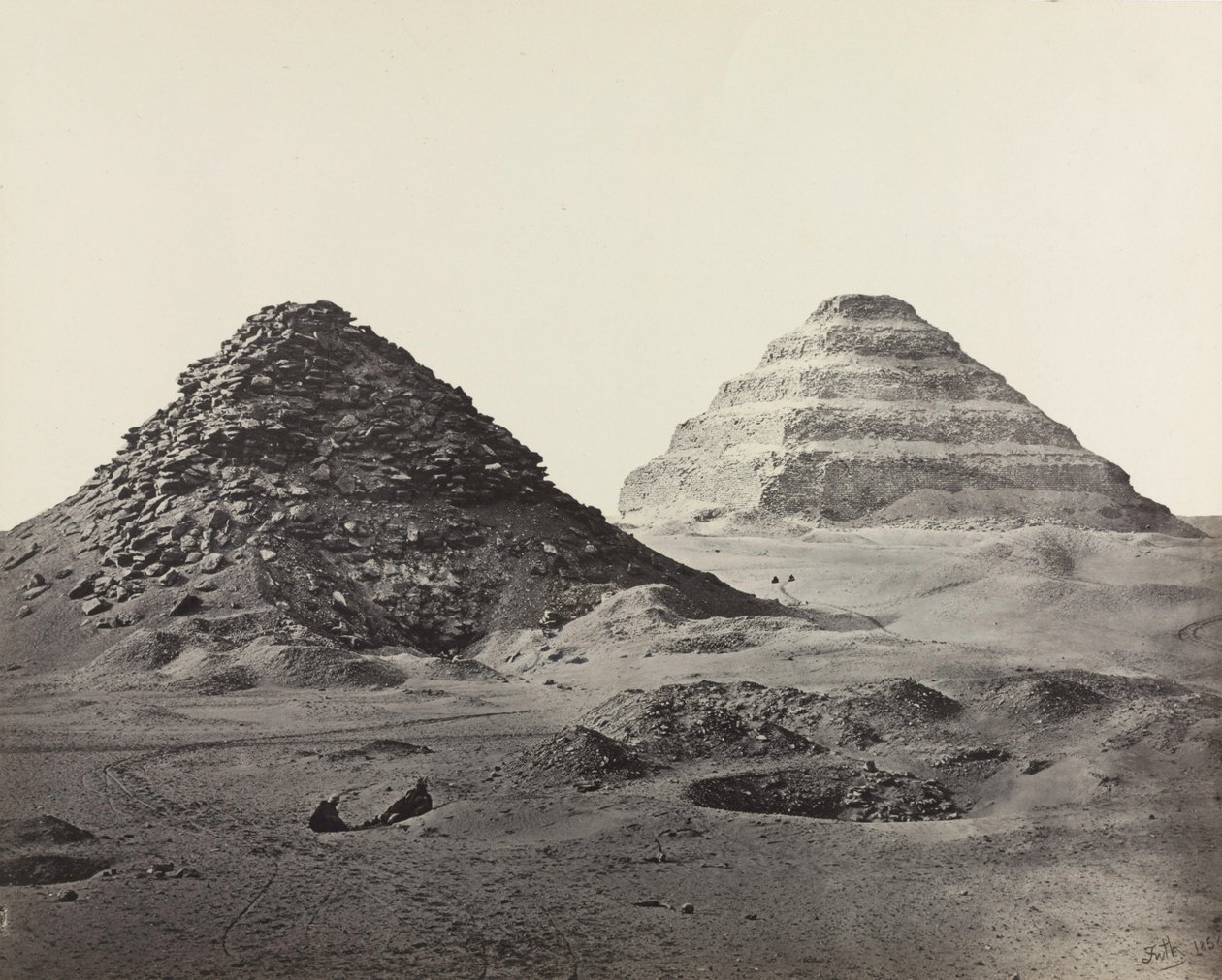 The Pyramids of Saqqara, from the Northeast, 1858 by Francis Frith