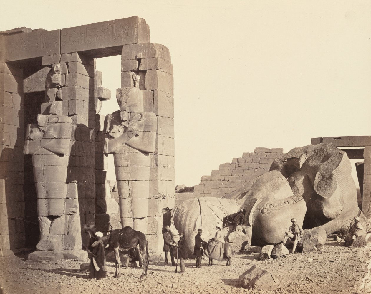 The Ramasseum of El-Kurneh, Thebes, First View, c. 1857 by Francis Frith