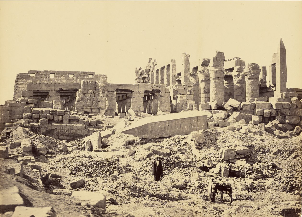 The Temple of El-Karnak. From the South East by Francis Frith