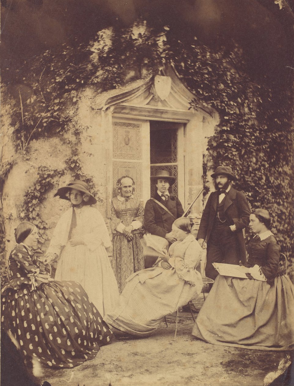 Claudet Family Group, Chateau de la Roche, Amboise by Francis George Claudet