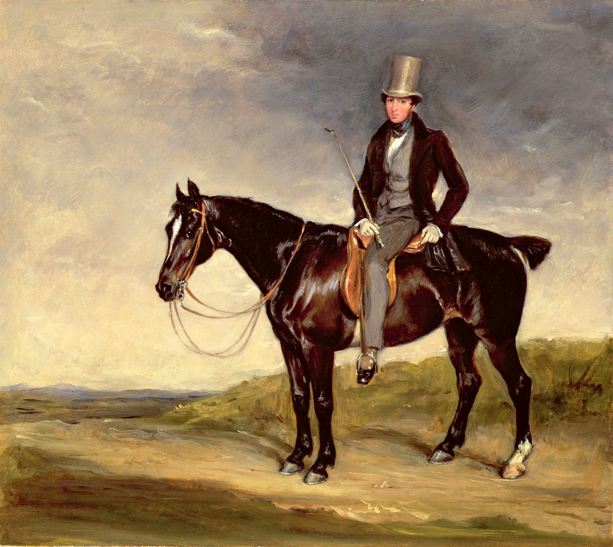 John Hay-Mackenzie on his Dark Bay Cob by Francis Grant
