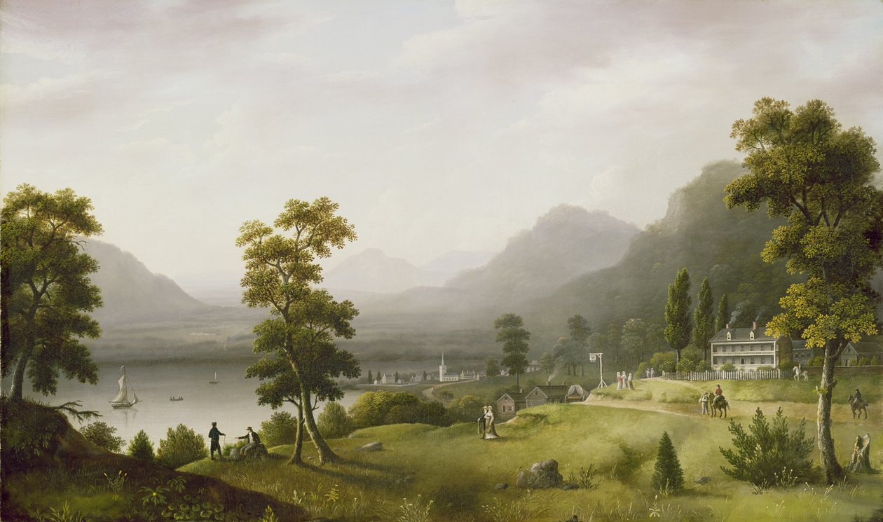Carters Tavern at the Head of Lake George by Francis Guy