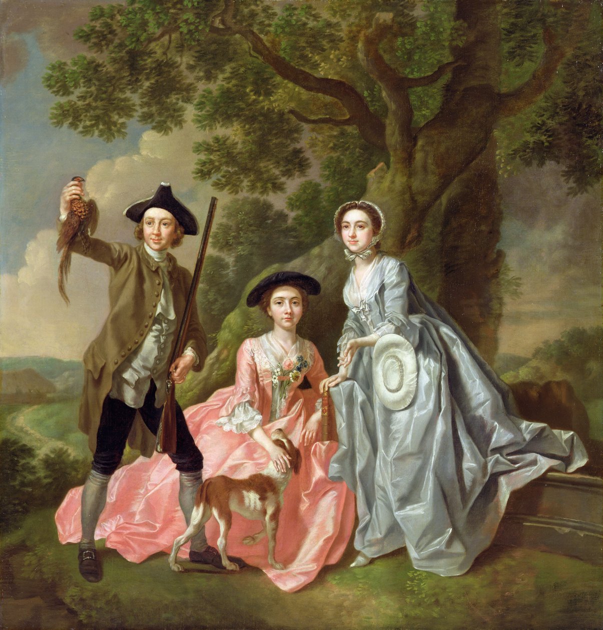 George Rogers with his Wife, Margaret, and his Sister, Margaret Rogers by Francis Hayman