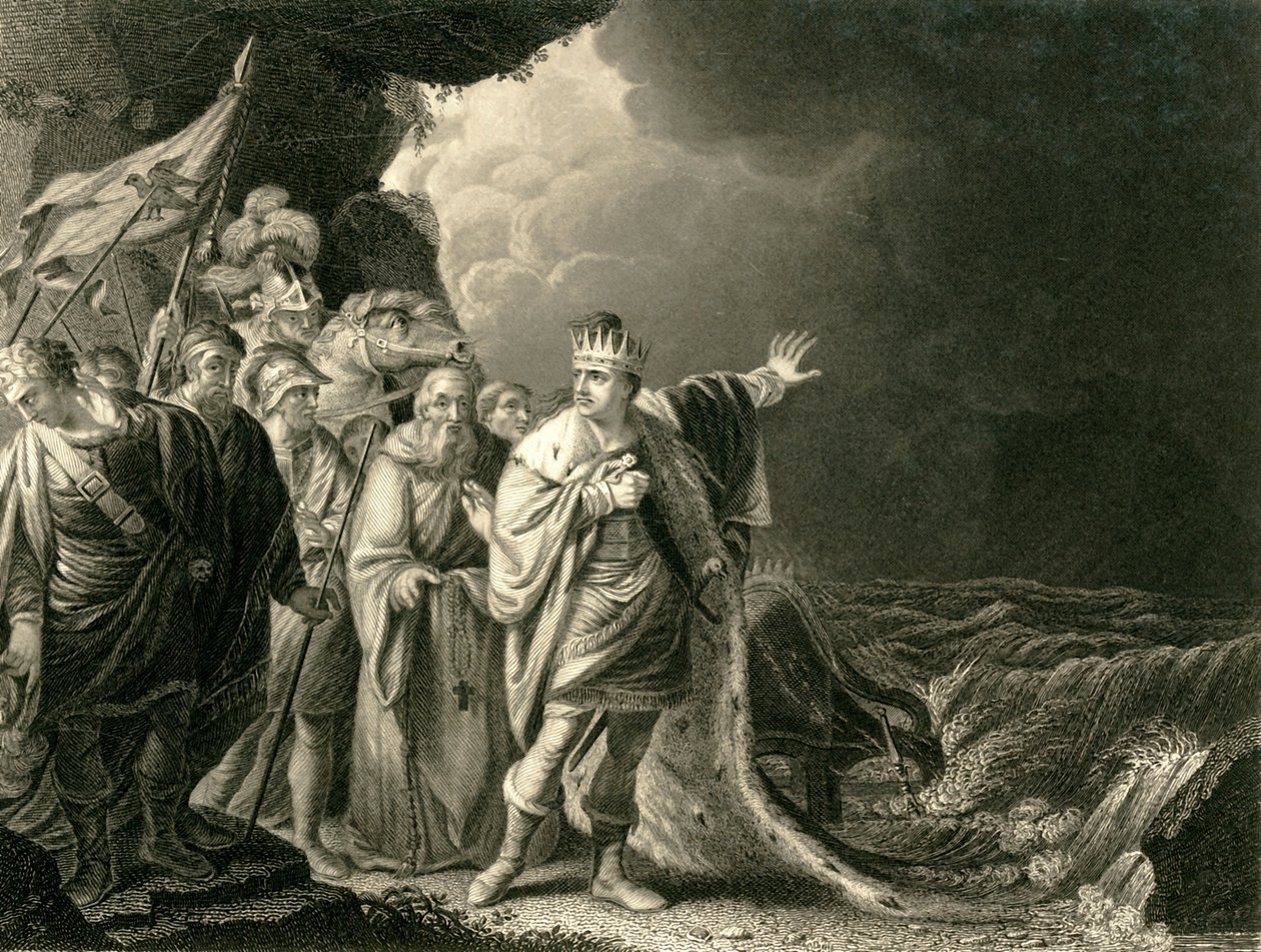 Canute Reproving His Courtiers by Francis Holl