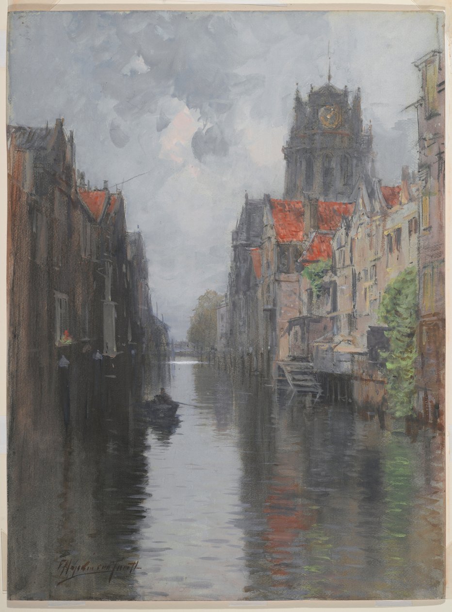 Behind the Groote Kirk, Dordrecht, c.1880s by Francis Hopkinson Smith