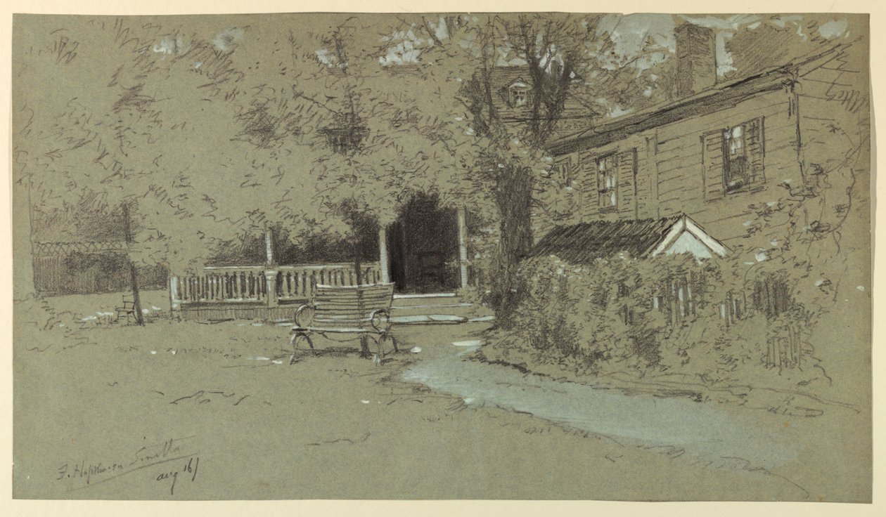 The Old Hopkinson House, Bordentown, NJ by Francis Hopkinson Smith