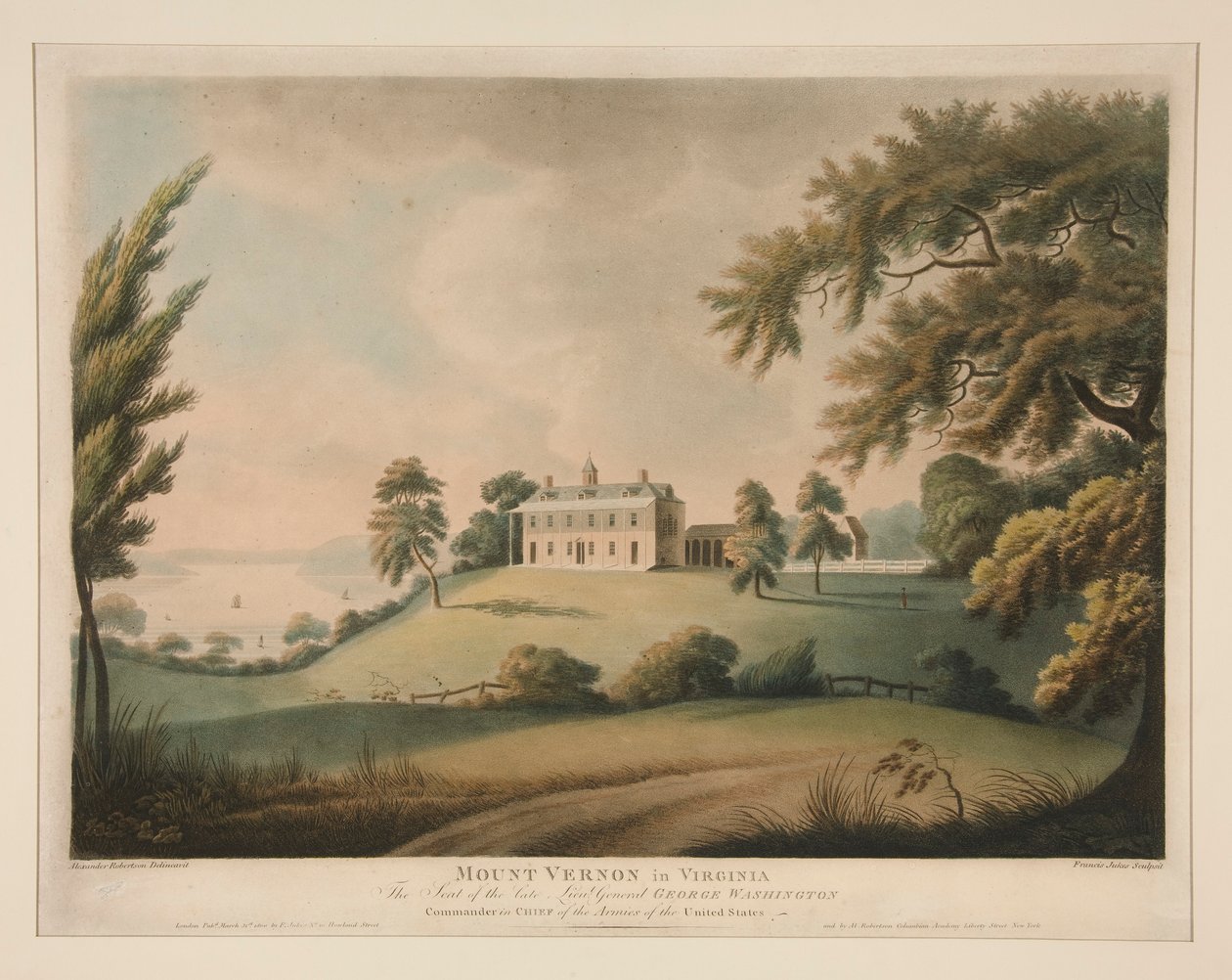 Mount Vernon in Virginia / The Seat of the Late Lieutenant General George Washington by Francis Jukes