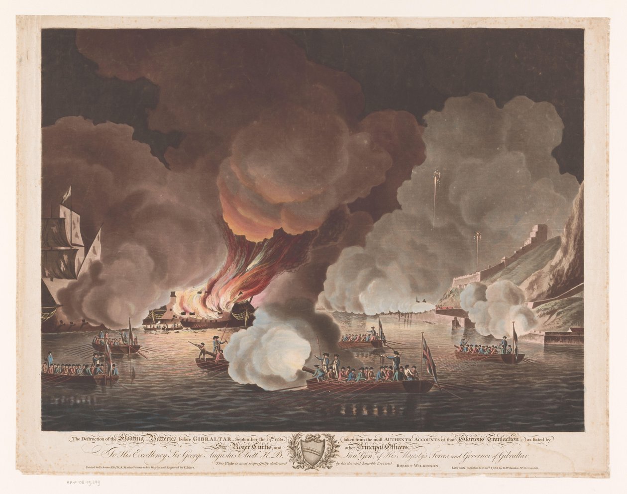 The Destruction of the Floating Batteries before Gibraltar, September the 14th 1782 by Francis Jukes