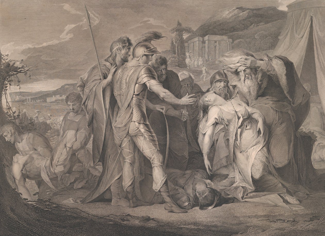 King Lear Weeping Over the Body of Cordelia by Francis Legat