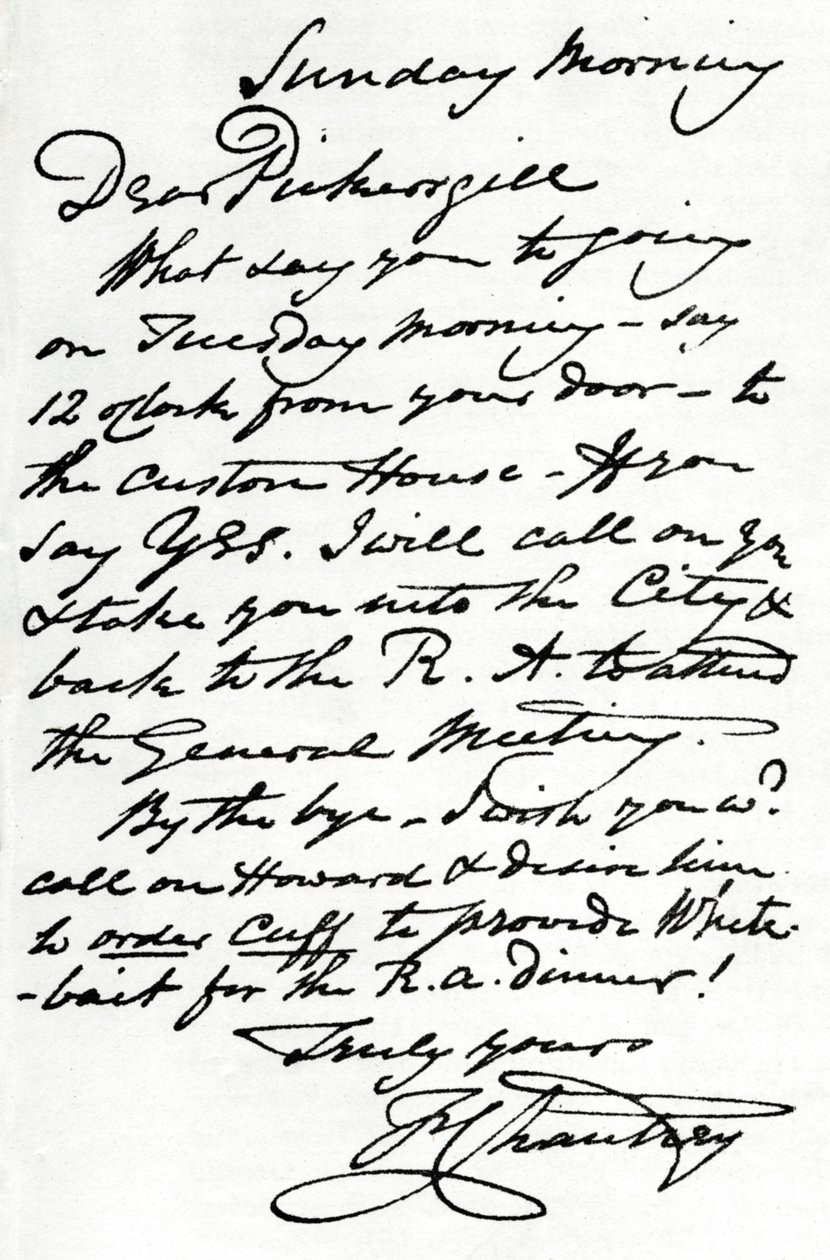 A Letter from Francis Leggatt Chantrey by Francis Legatt Chantrey