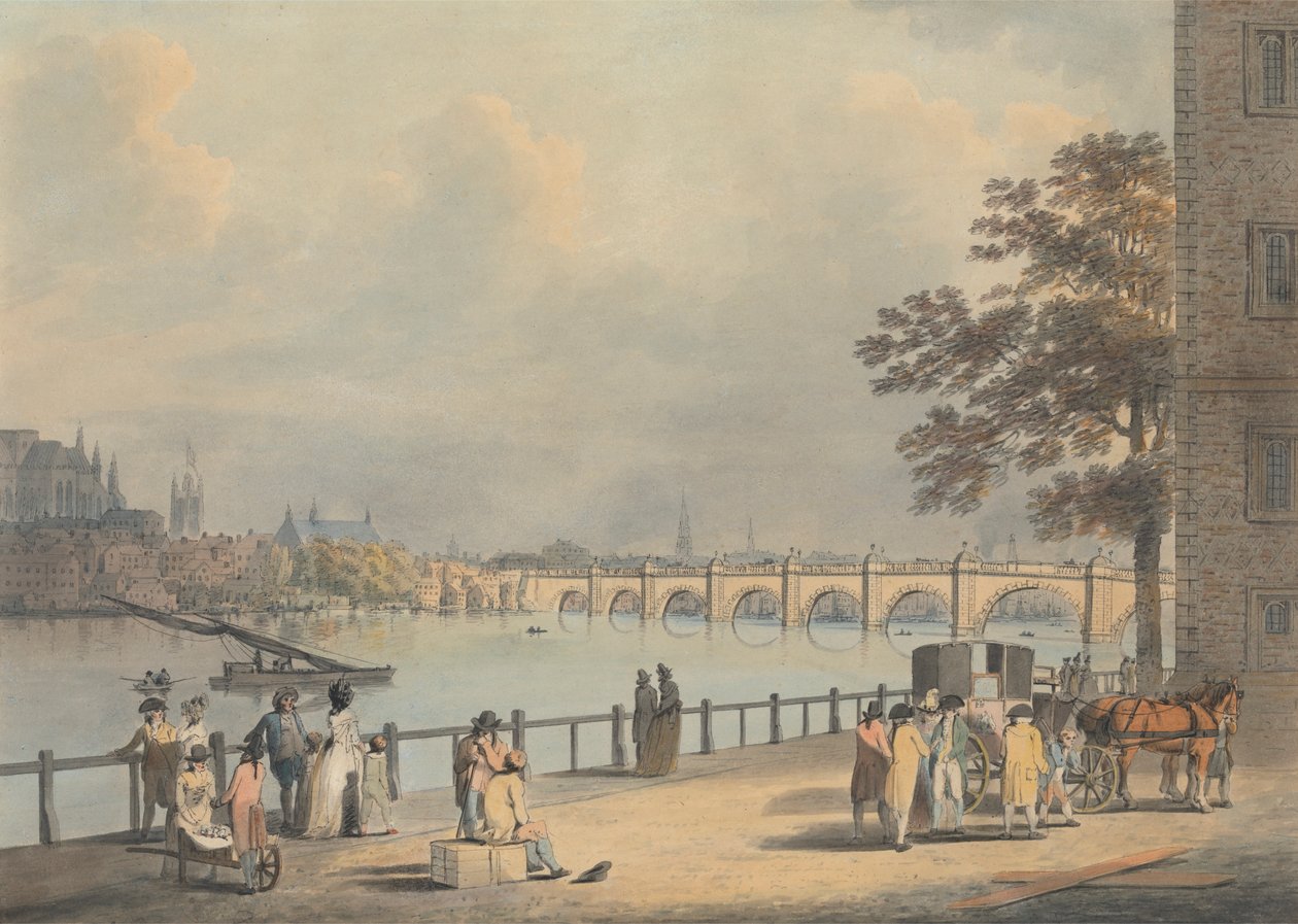 Westminster from the South Bank by Francis Nicholson