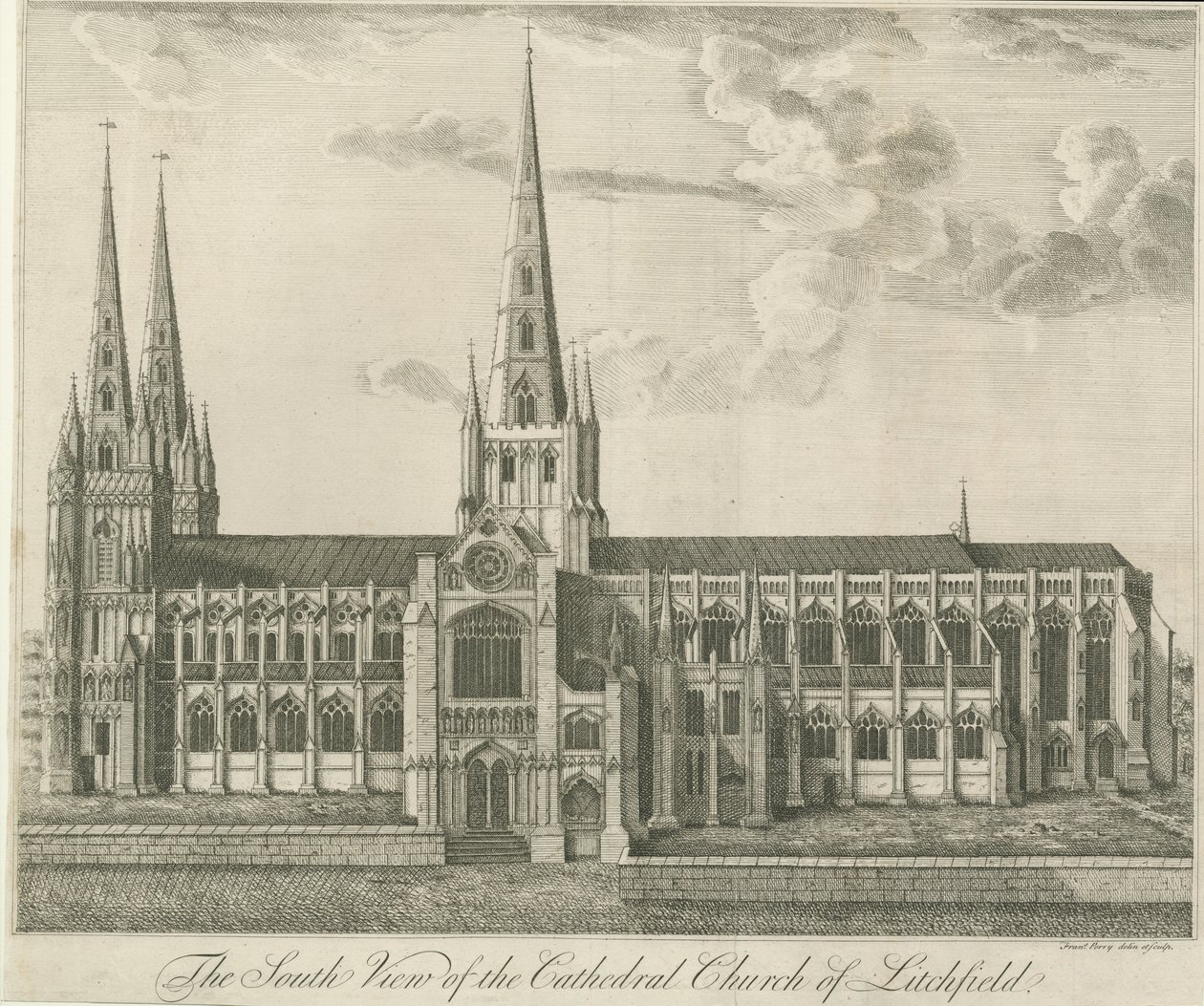 Lichfield Cathedral - South View by Francis Perry
