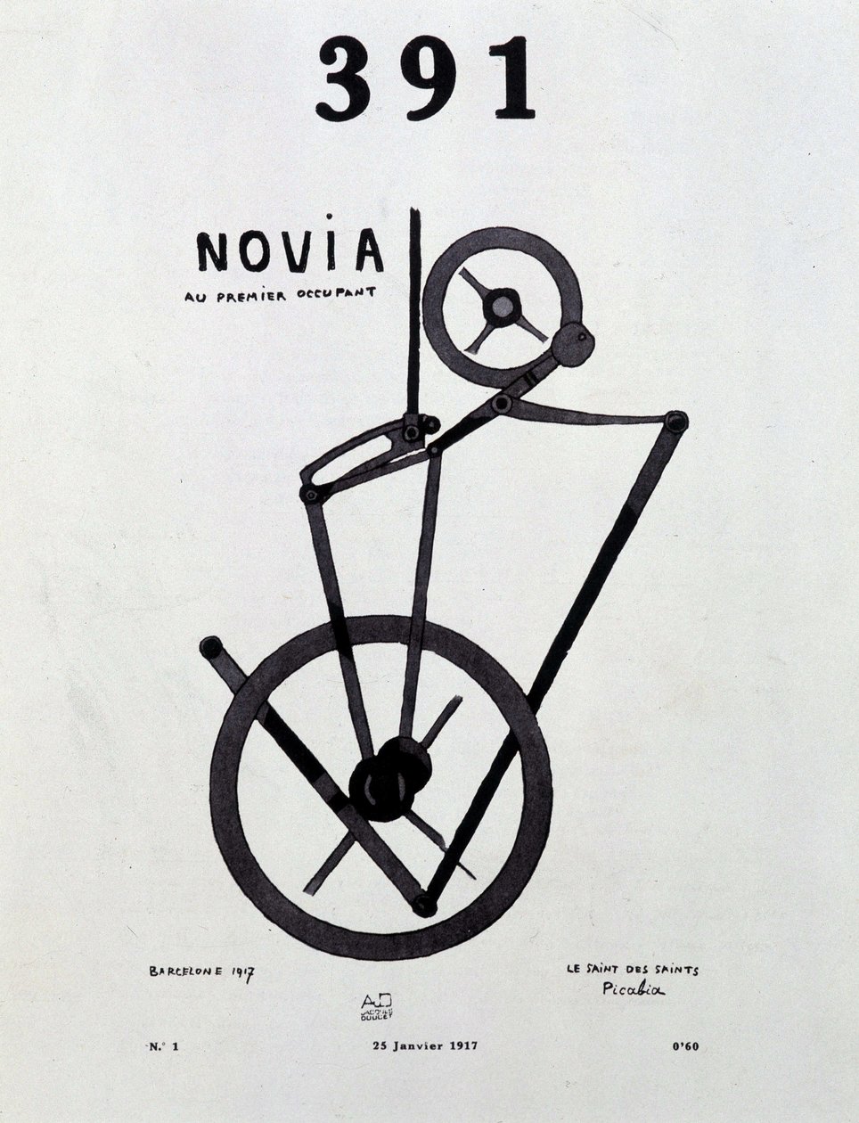 Cover of the Magazine “391” No. 1 by Francis Picabia