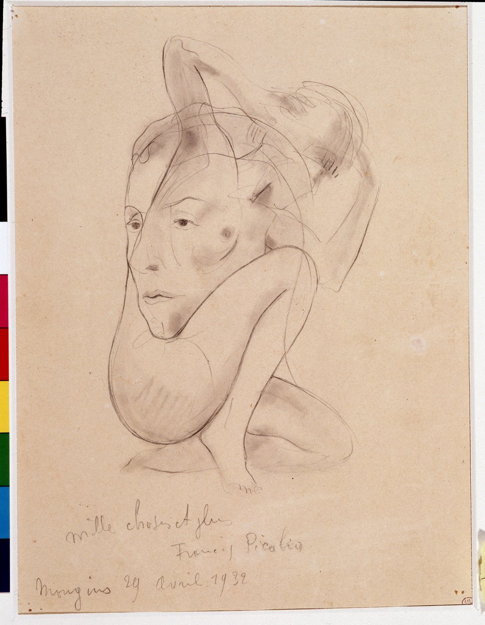 Transparencies Face of Man Superimposed on a Naked Woman