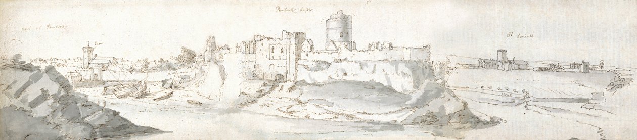 Pembroke Castle, c.1678 by Francis Place