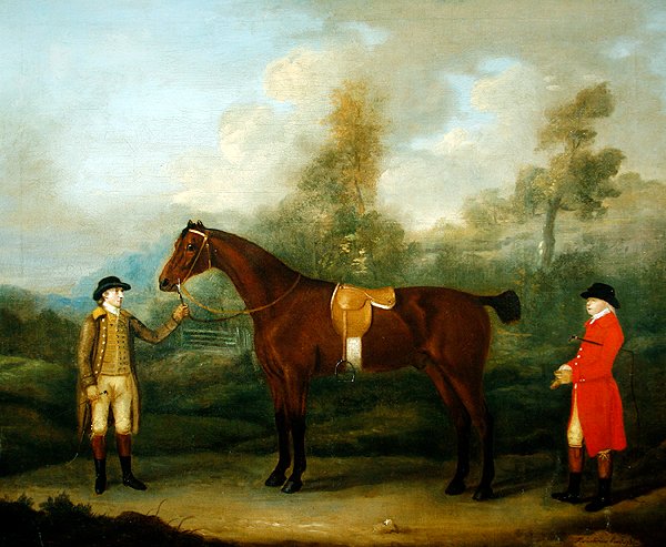 Huntsman with His Horse and Groom by Francis Sartorius