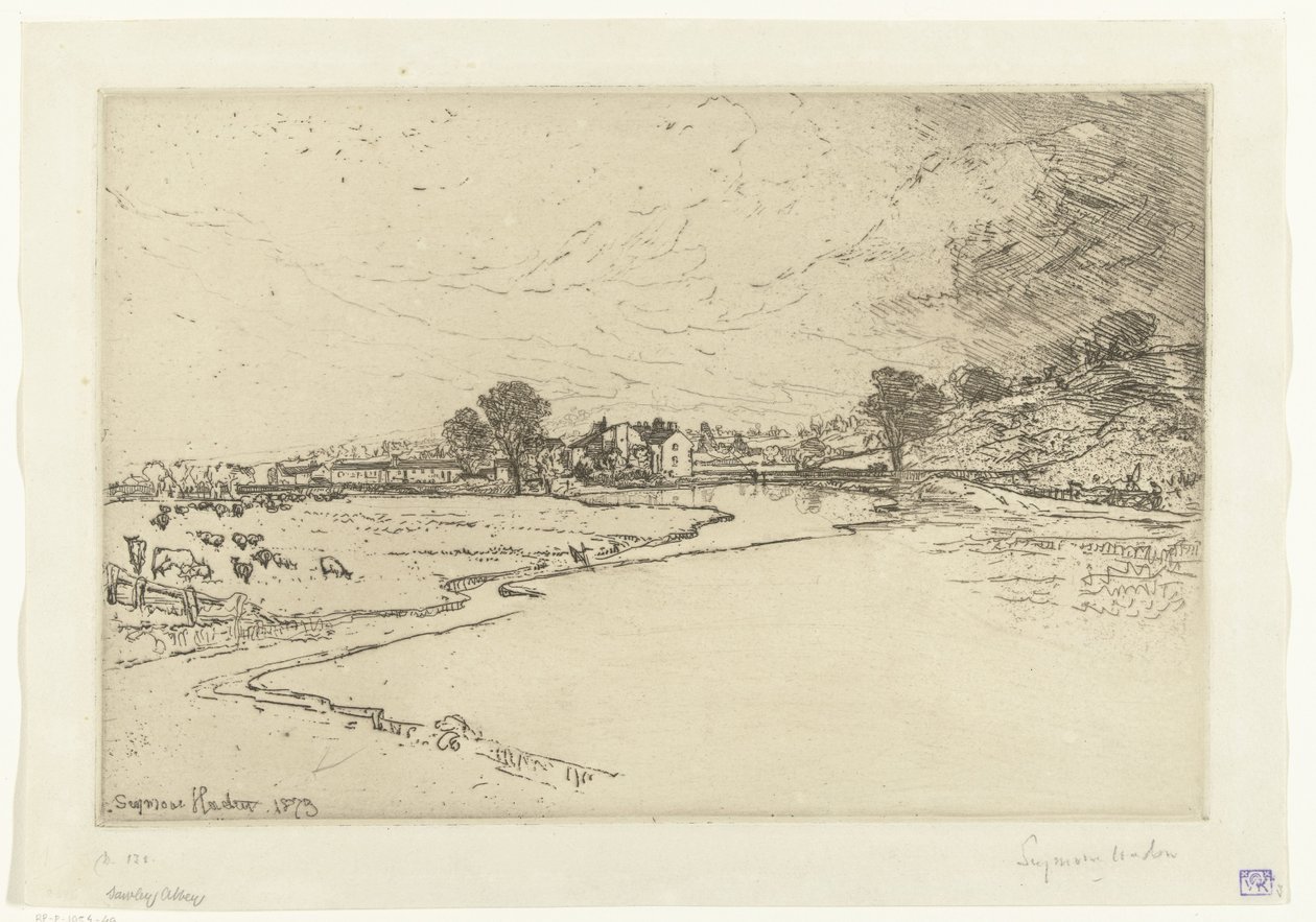 Sawley Abbey by Francis Seymour Haden (Sir) (signed by artist)
