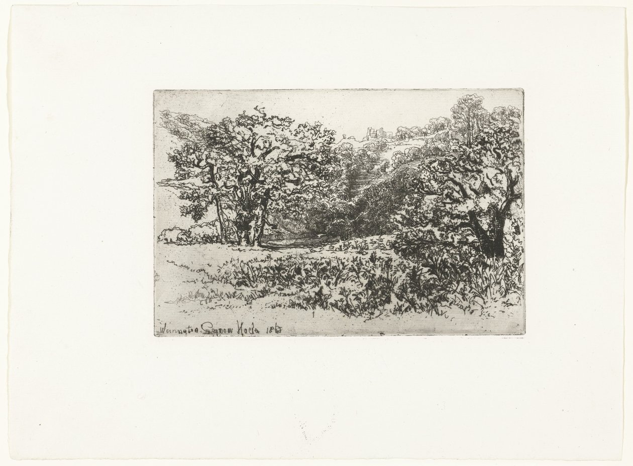Landscape with a Herd of Animals by Francis Seymour Haden (Sir) (signed by artist)