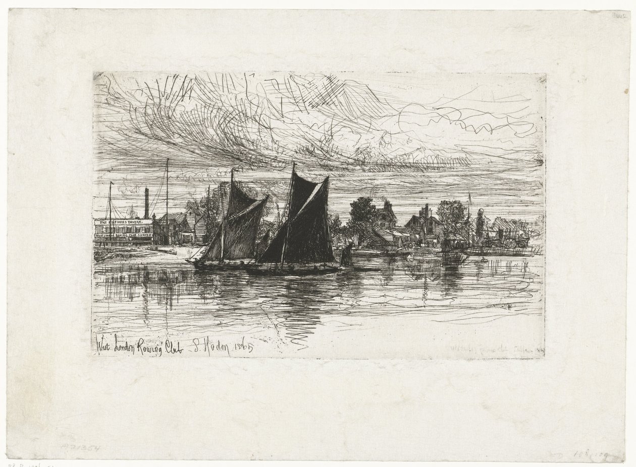 West London Rowing Club by Francis Seymour Haden (Sir) (signed by artist)