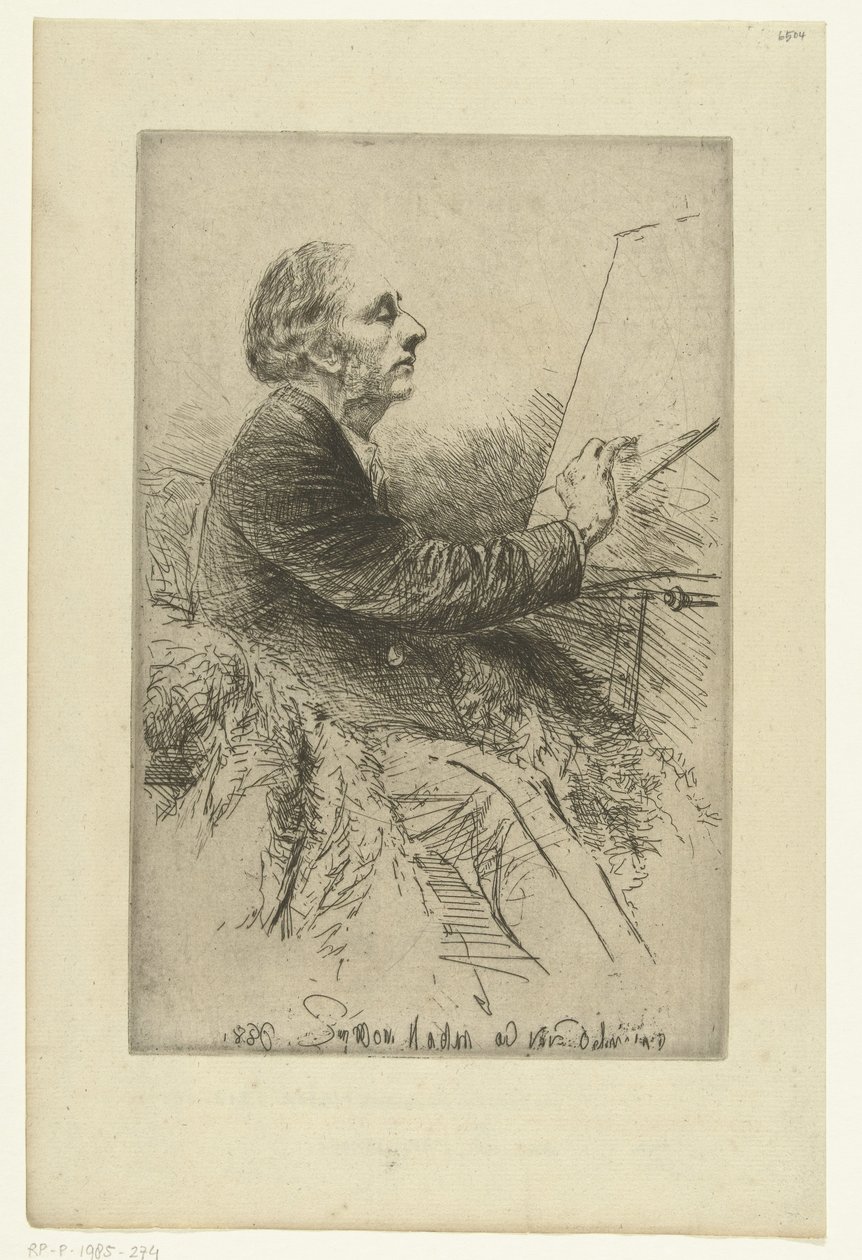 Self-Portrait of Francis Seymour-Haden by Francis Seymour Haden (Sir) (signed by artist)