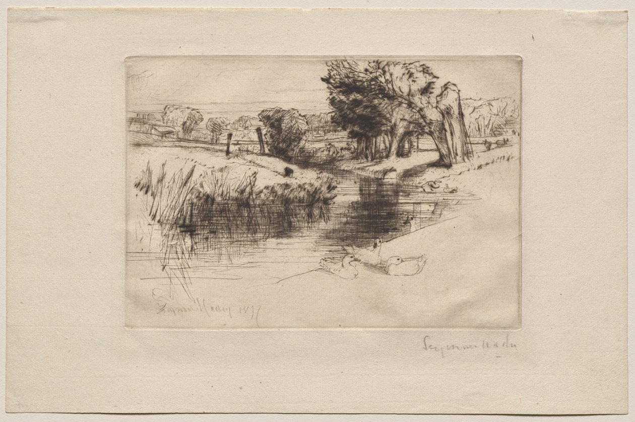 A Backwater by Francis Seymour Haden