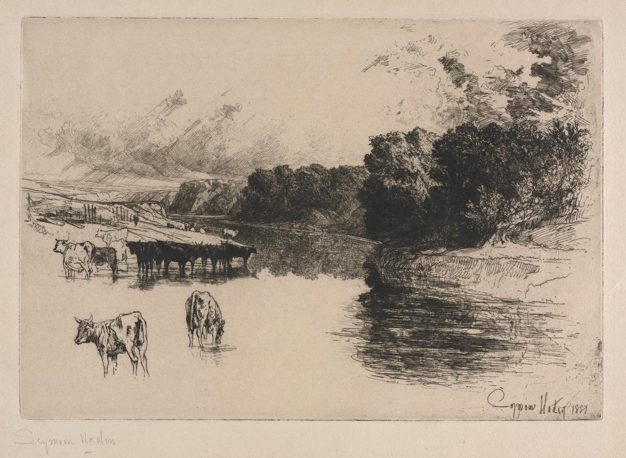 A Lancashire River, 1881 by Francis Seymour Haden