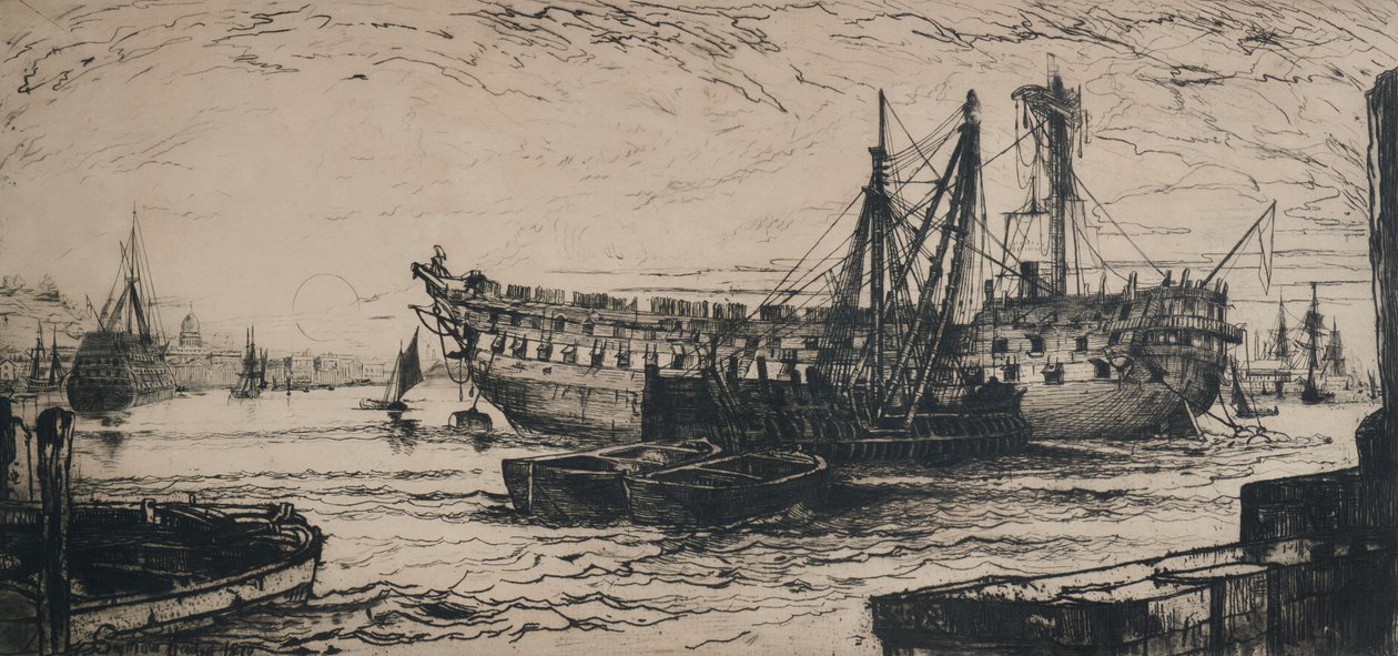 Breaking Up of the Agamemnon by Francis Seymour Haden