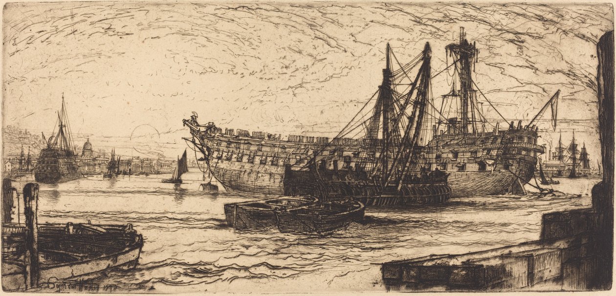 Breaking Up of the Agamemnon by Francis Seymour Haden