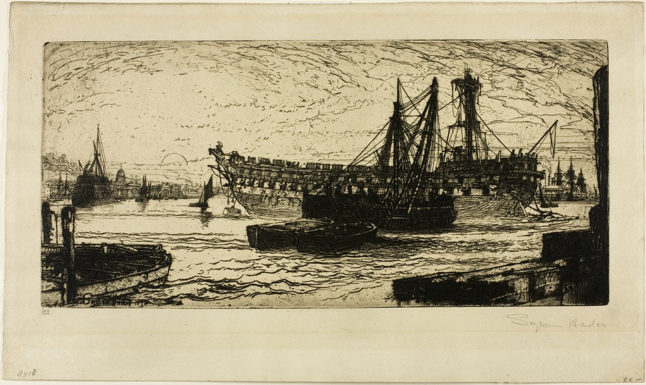 Breaking Up of the Agamemnon, No. 1 by Francis Seymour Haden