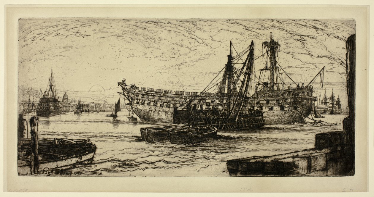 Breaking Up of the Agamemnon, No. 1 by Francis Seymour Haden
