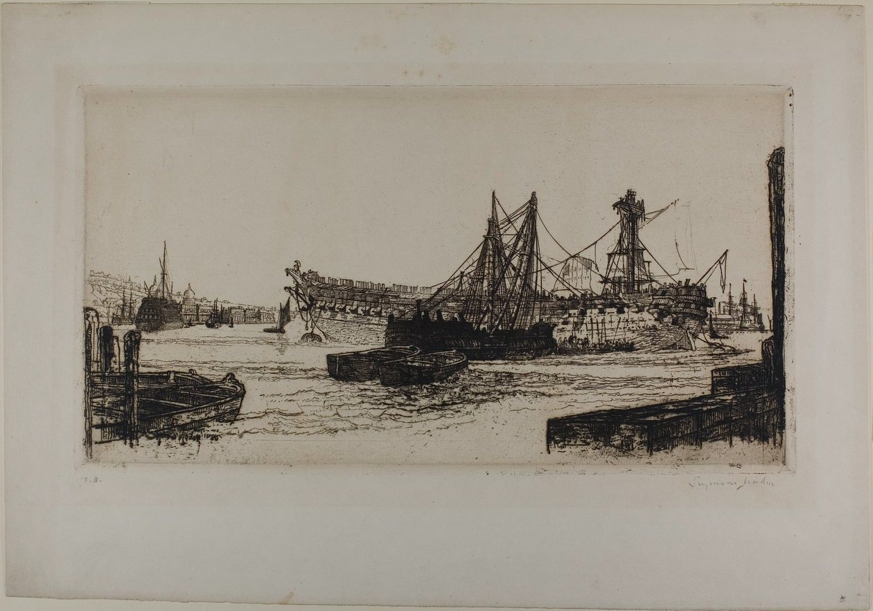 Breaking Up of the Agamemnon, No. II by Francis Seymour Haden