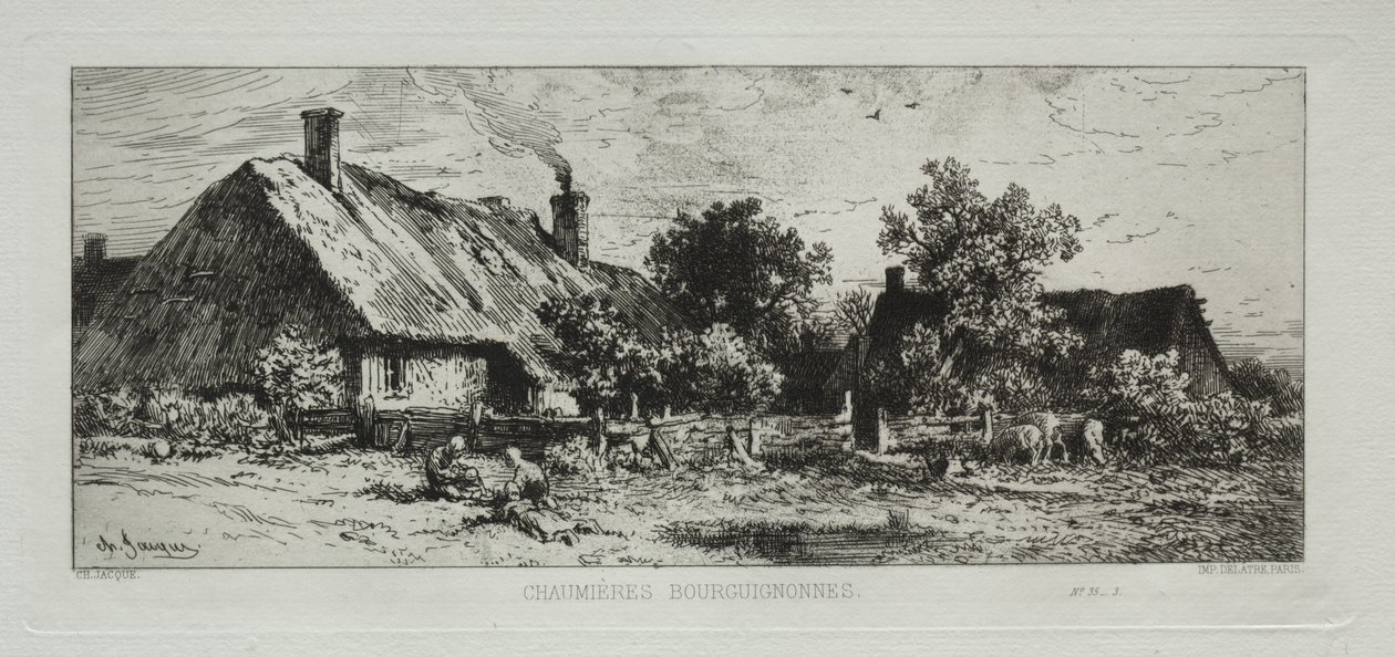 Burgundian Cottages by Francis Seymour Haden
