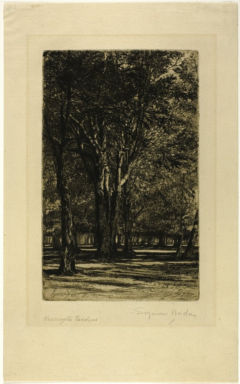 Kensington Gardens, No. II (large plate) by Francis Seymour Haden